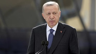 إردوغان متكلما خلال زيارة لمعرض إكسبو دبي 2020 في دبي (15 شباط 2022، أ ب). 