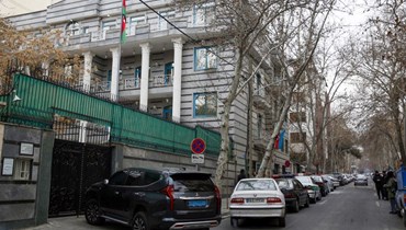 سفارة أذربيجان في طهران (أ ف ب).