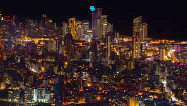 العاصمة بيروت كما بدت ليل أمس (نبيل اسماعيل).