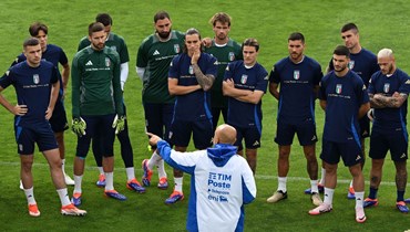 من تدريبات المنتخب الإيطالي.
