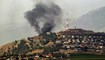 دخان يتصاعد من موقع المطلة الإسرائيلي بعد استهداه بصواريخ "حزب الله" (أ ف ب).
