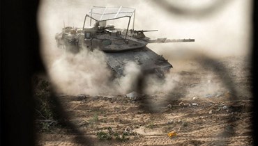 دبابة إسرائيلي في قطاع غزة (أ ف ب).