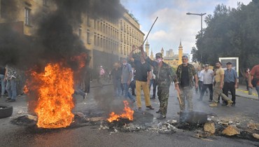 اعتصام العسكريّين المتقاعدين في محيط السرايا (نبيل إسماعيل).